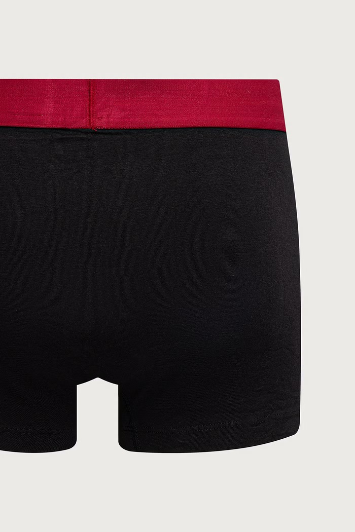 Bokserki dopasowane męskie bawełniane z elastanem 3-pack Tommy Hilfiger czarny UM0UM03908