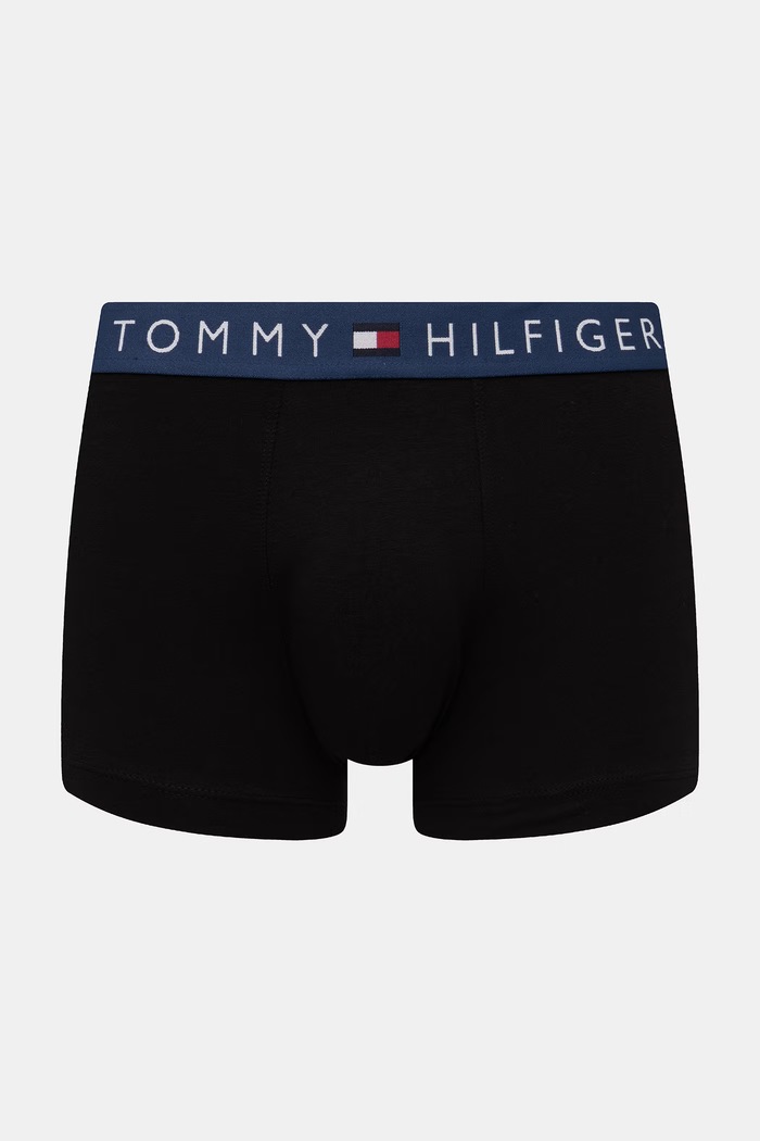 Tommy Hilfiger priliehavé boxerky pánske bavlnené s elastanom 3-pak čierna UM0UM03908