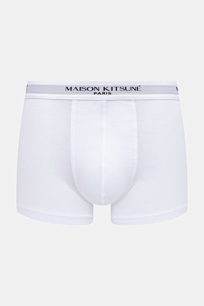 Maison Kitsuné bokserki 3-pack QM03600KA0041 czarny SS26