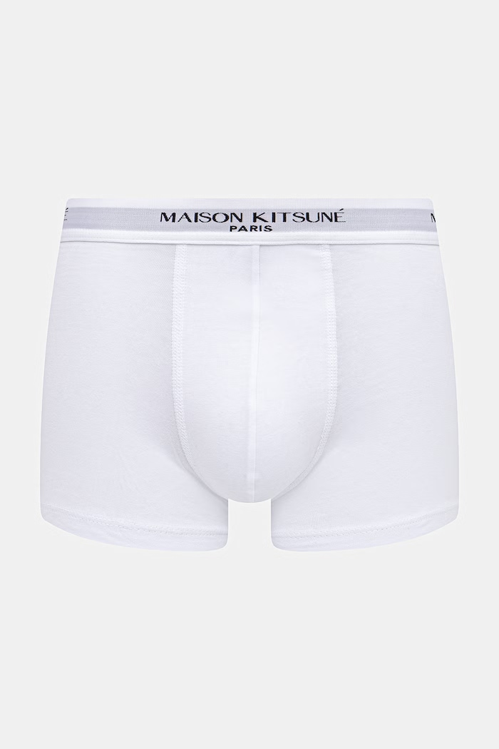 Maison Kitsuné bokserki 3-pack QM03600KA0041 czarny SS26