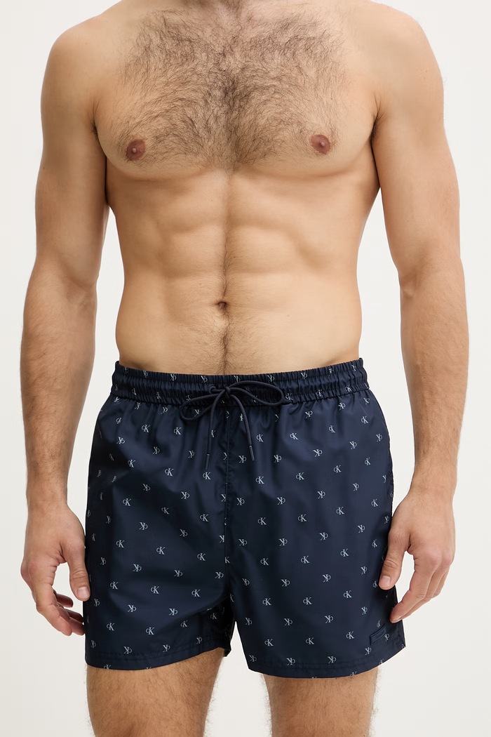 Calvin Klein plavecké šortky pánske LV00N61028 tmavomodrá SS26