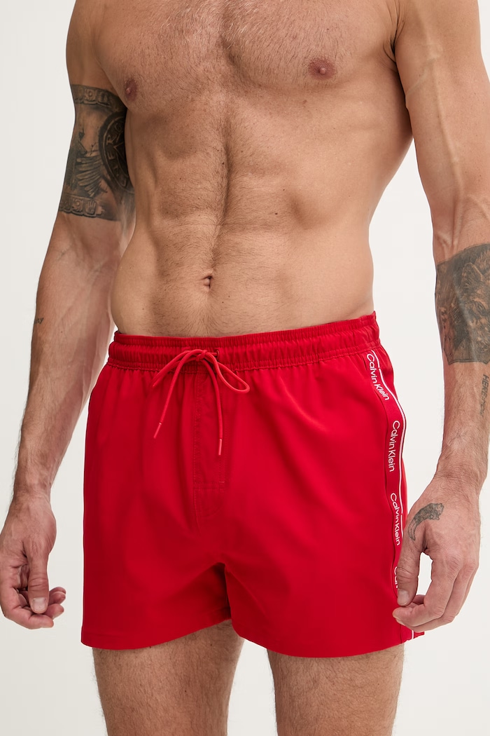 Calvin Klein pantaloni scurți de baie bărbați LV00N61039 rosu SS26