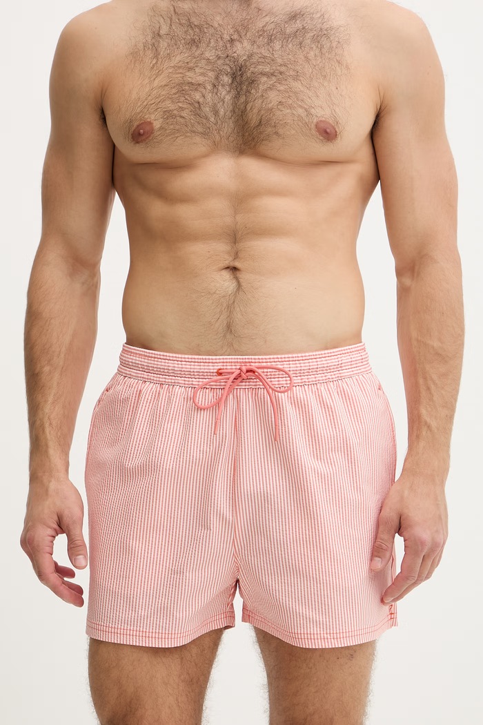 Calvin Klein plavecké šortky pánske LV00N61041 oranžová SS26