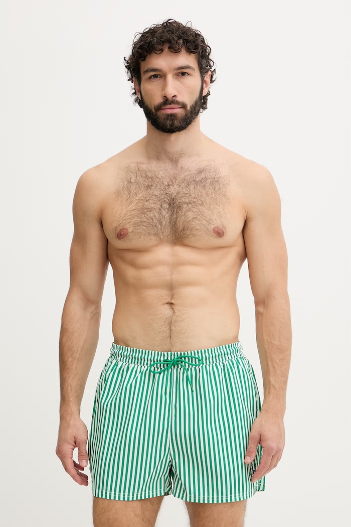 Calvin Klein plavecké šortky pánske zelená LV00N61046