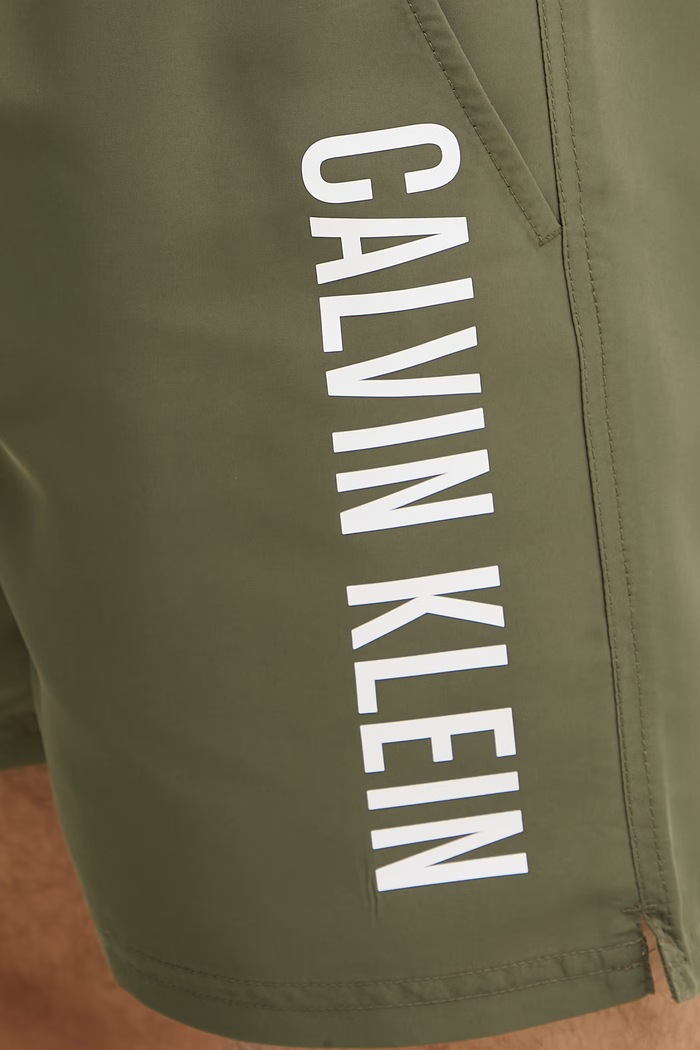 Calvin Klein plavecké šortky pánske zelená LV00N61047