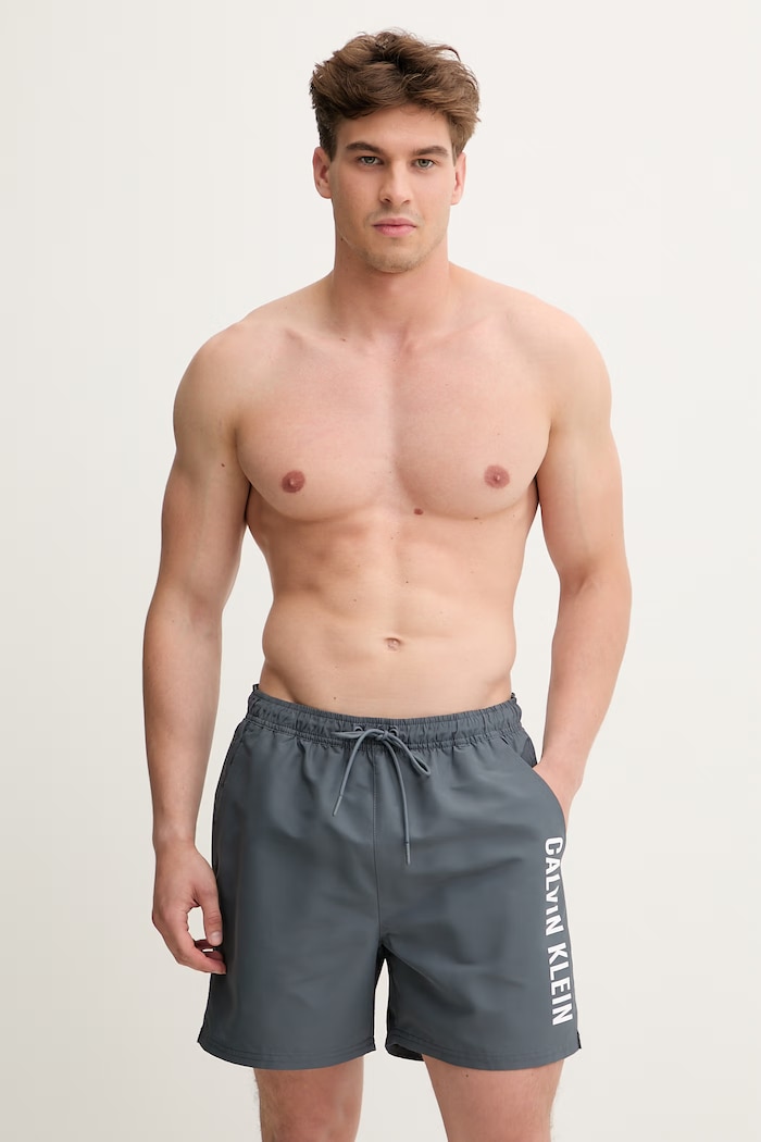 Calvin Klein pantaloni scurți de baie bărbați gri LV00N61047