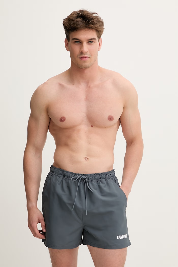Calvin Klein pantaloni scurți de baie bărbați gri LV00N61048