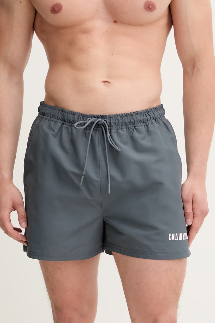Calvin Klein pantaloni scurți de baie bărbați LV00N61048 gri SS26