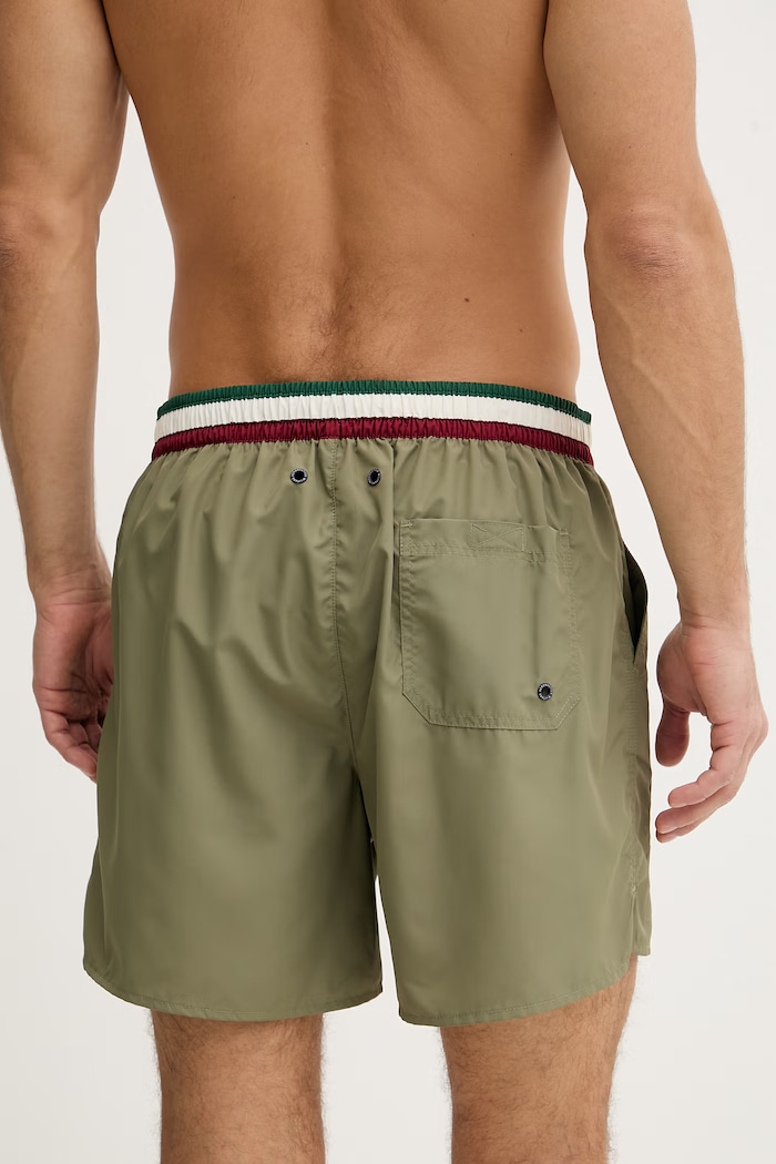 Odzież Aeronautica Militare szorty kąpielowe męskie BW0233UCT02967 zielony