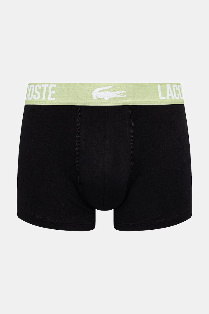 Oblačila Lacoste oprijete boksarice moške bombažne z elastanom paket 5 kosov 5H9305 črna
