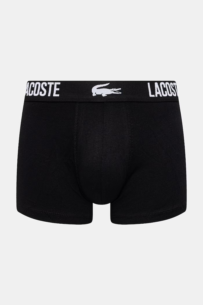 Lacoste oprijete boksarice moške bombažne z elastanom paket 5 kosov črna 5H9305