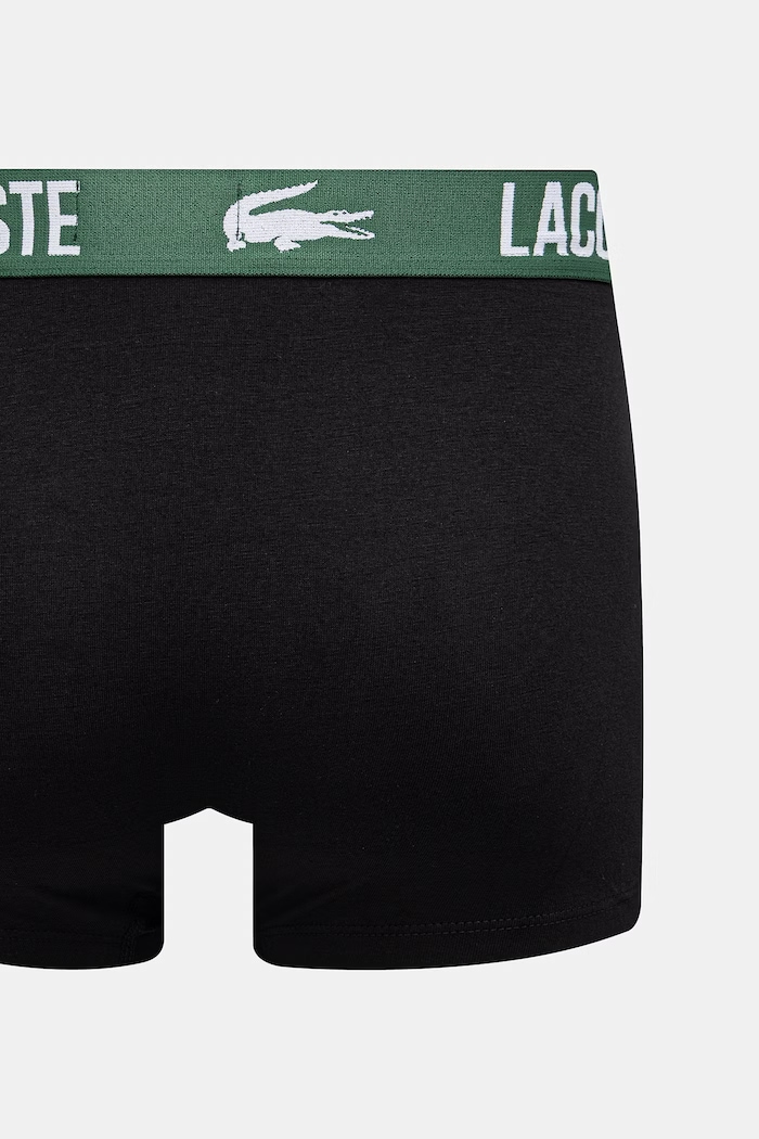 Lacoste oprijete boksarice moške bombažne z elastanom paket 5 kosov 5H9305 črna