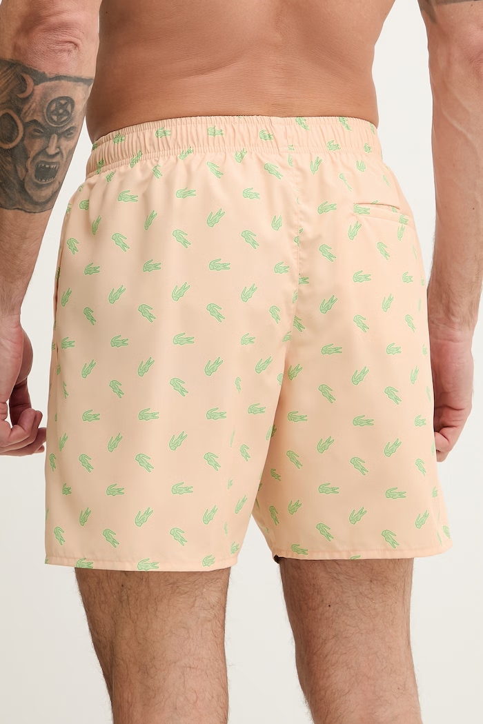 Îmbrăcăminte Lacoste pantaloni scurți de baie pentru bărbați MH1851 portocaliu