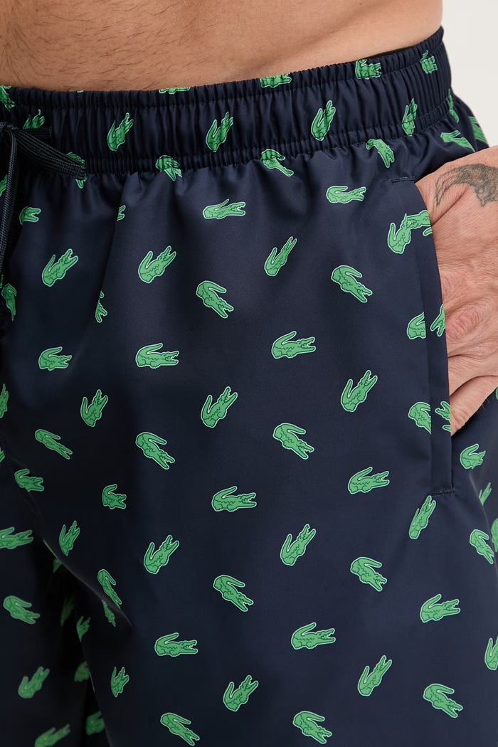 Lacoste pantaloni scurți de baie pentru bărbați bleumarin MH1851