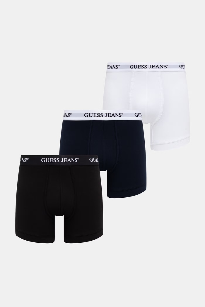 Boxerky Guess Jeans 3-pak pletenina tmavomodrá M4BZ45.K6YW1