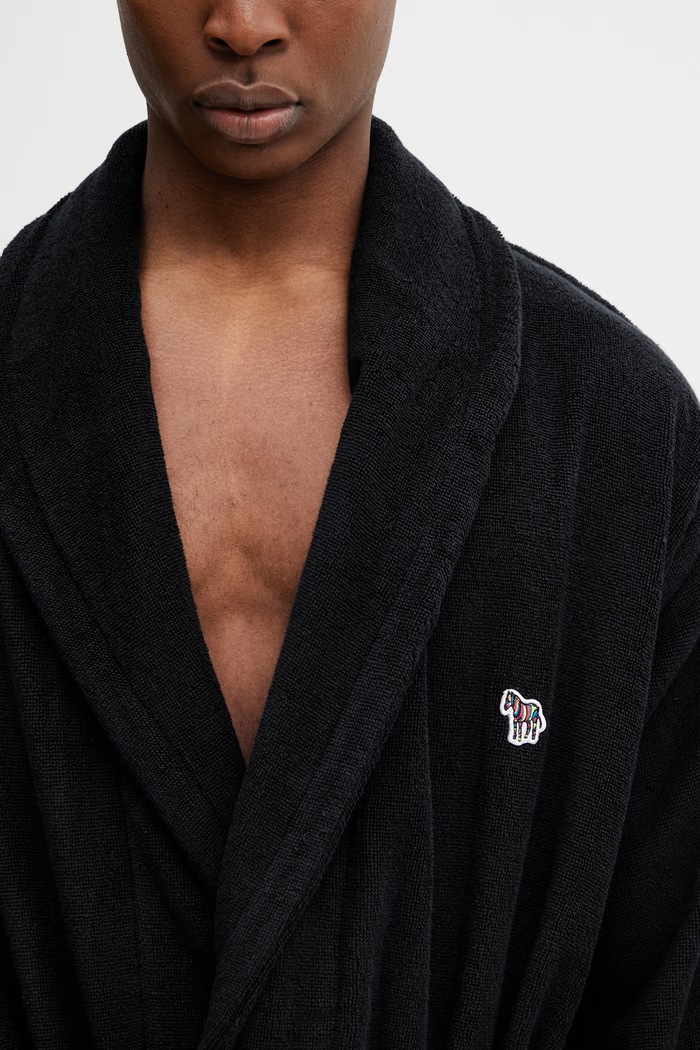 Paul Smith GOWN ZEBRA πετσετέ μπουρνούζι βαμβακερό Ανδρικό μαύρο M1A.681.PUZEB