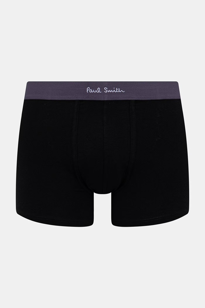 Paul Smith 5 PACK BLK SIGN Boxer in cotone da uomo pacco da 7 nero M1A.914.M5PK2
