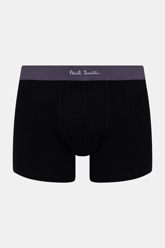 Paul Smith 5 PACK BLK SIGN Boxer in cotone da uomo pacco da 7 nero M1A.914.M5PK2