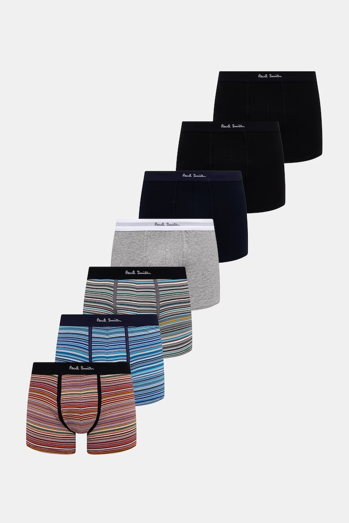 Paul Smith 7 PACK MIX SIGN boxeri din bumbac pentru bărbați pachet de 7 multicolor M1A.914.M7PK2