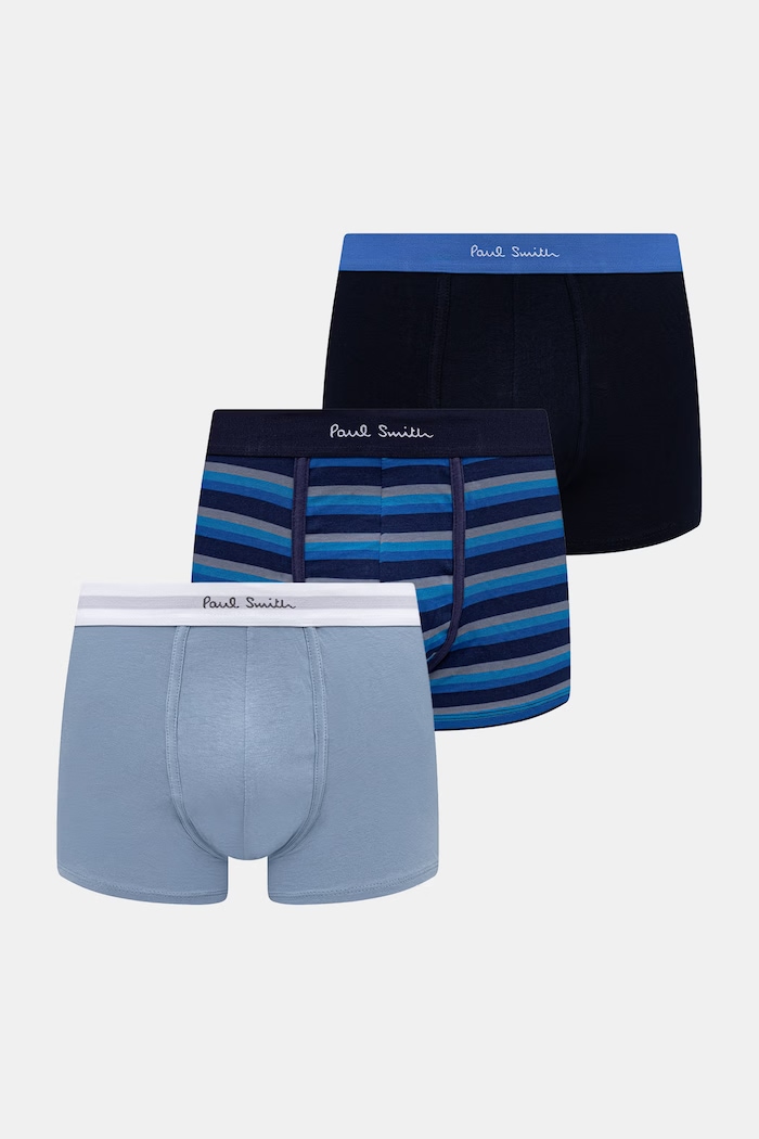 Paul Smith boxeri 3 PACK MIX 3-pack tricotaj albastru M1A.914.U3PK88