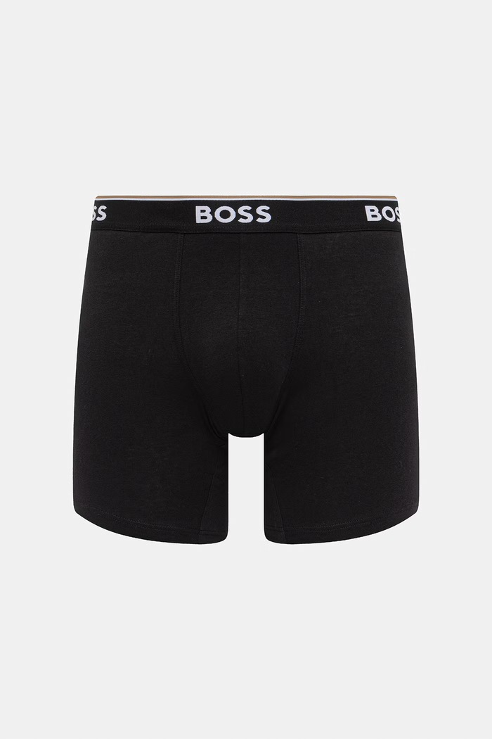 BOSS férfi boxeralsó pamut elasztánnal 3-as csomag 50538142 fekete SS26