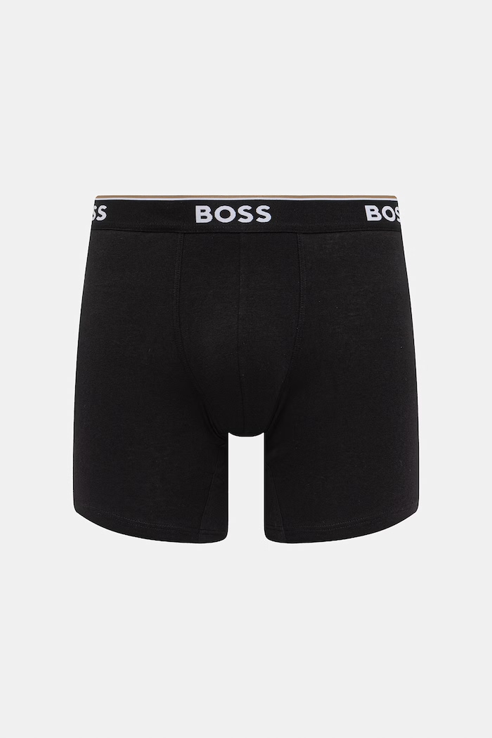 BOSS férfi boxeralsó pamut elasztánnal 3-as csomag 50538142 fekete SS26