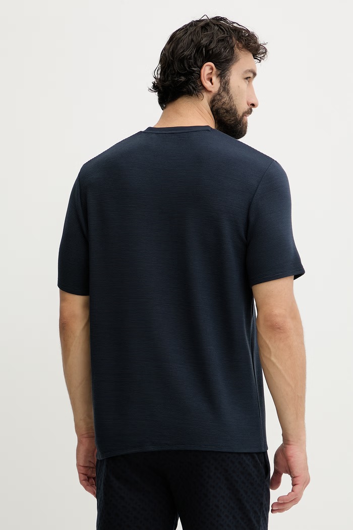 Îmbrăcăminte BOSS tricou loungewear pentru bărbați, din modal Shirt 50527377 bleumarin