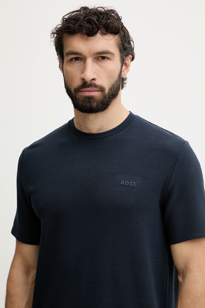 BOSS tricou loungewear pentru bărbați, din modal Shirt bleumarin 50527377