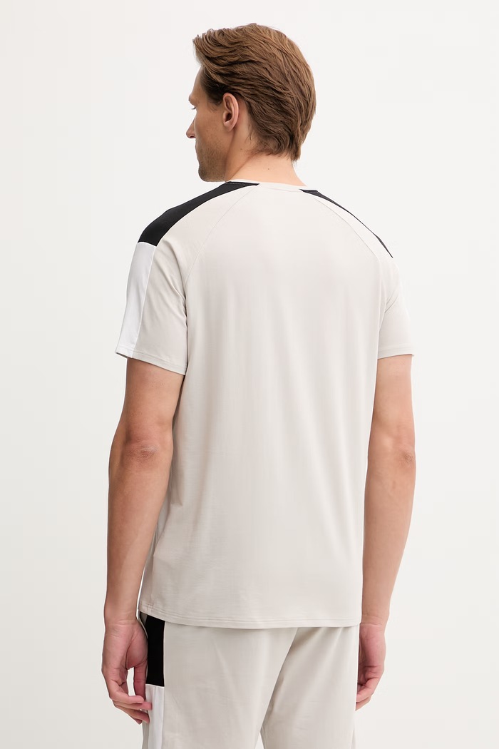 Oblačila BOSS pižama s kratkimi rokavi moška z modalom Shirt RN 50557056 bež