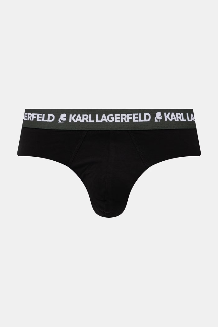 Karl Lagerfeld slip bărbați bumbac cu elastan pachet de 3 negru A1M47018