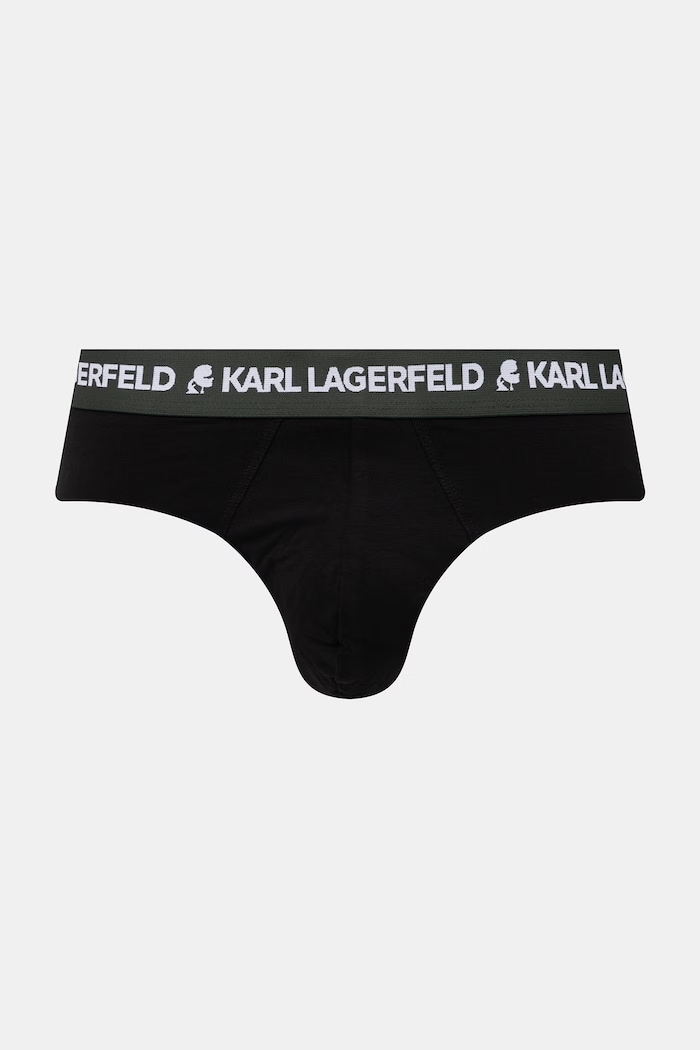Karl Lagerfeld slip bărbați bumbac cu elastan pachet de 3 negru A1M47018