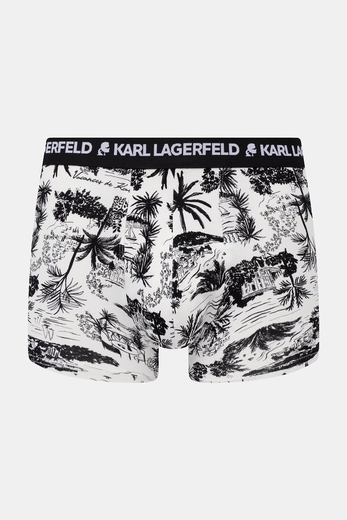 Odzież Karl Lagerfeld bokserki męskie bawełniane z elastanem 3-pack B2M47003 zielony