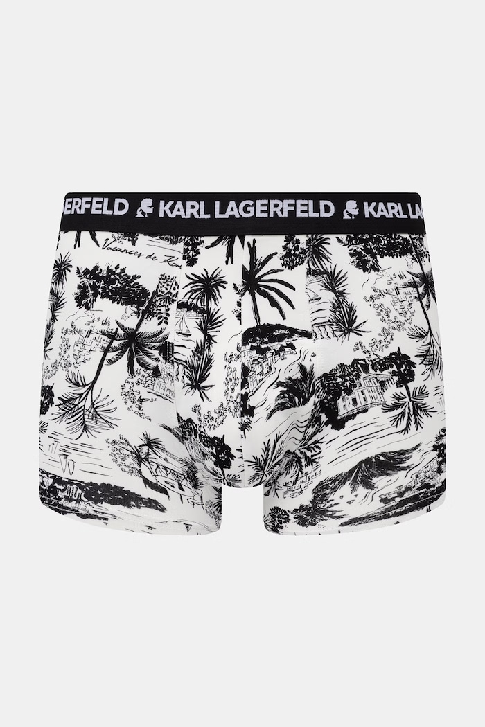 Odzież Karl Lagerfeld bokserki męskie bawełniane z elastanem 3-pack B2M47003 zielony