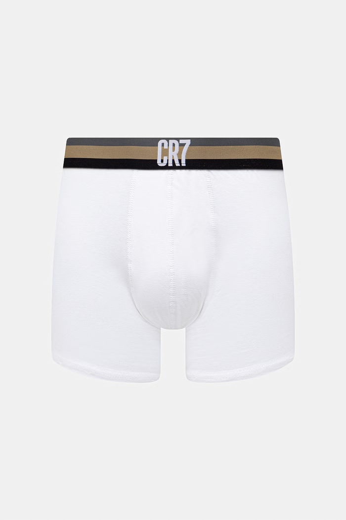 CR7 Cristiano Ronaldo bokserki męskie bawełniane z elastanem 3-pack 8100.49.718 biały SS26