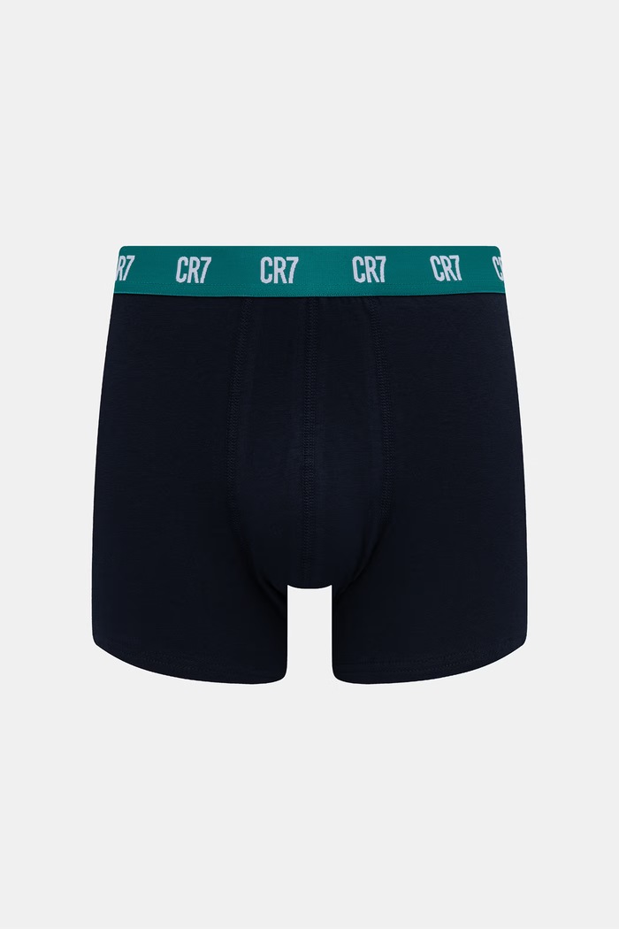 CR7 Cristiano Ronaldo bokserki dopasowane męskie bawełniane z elastanem 3-pack granatowy 8100.49.2788