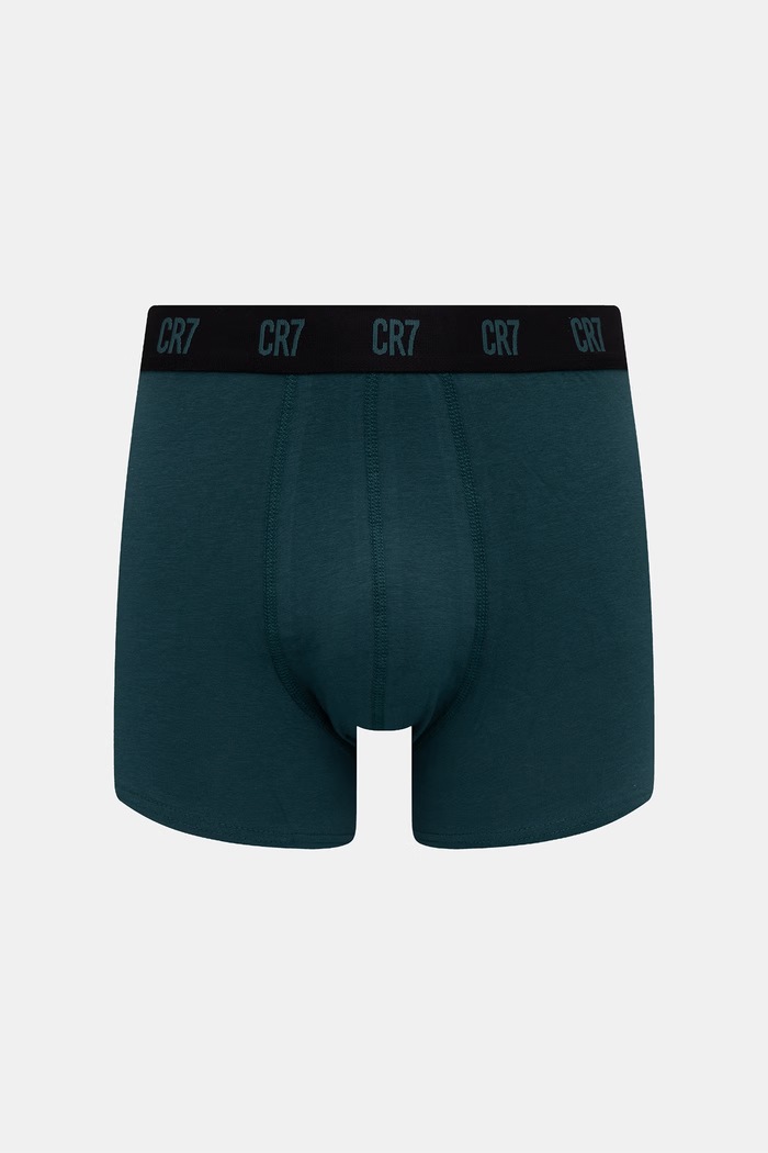 CR7 Cristiano Ronaldo bokserki dopasowane męskie bawełniane z elastanem 3-pack 8100.49.2789 zielony SS26