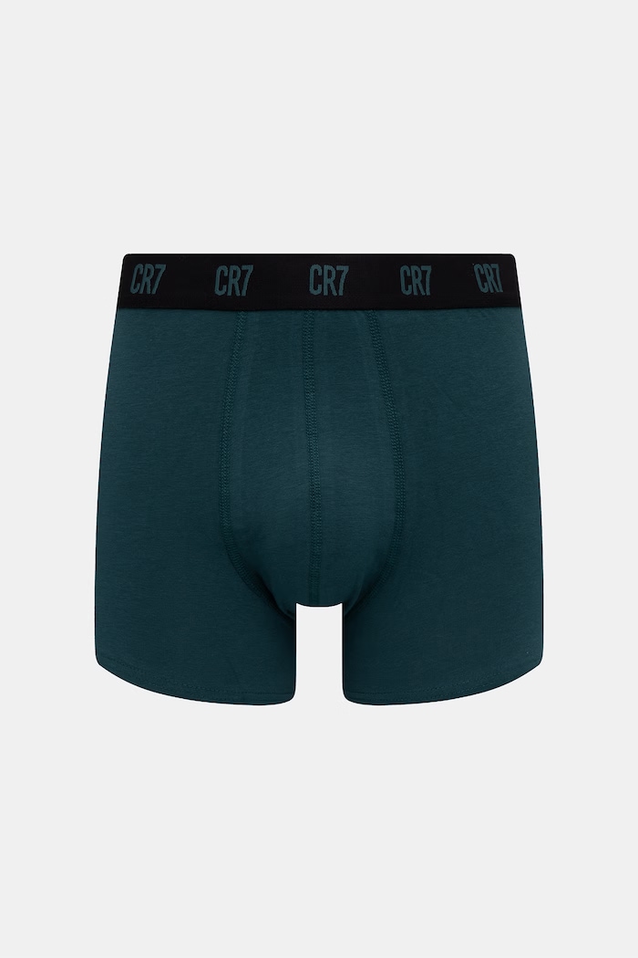 CR7 Cristiano Ronaldo bokserki dopasowane męskie bawełniane z elastanem 3-pack 8100.49.2789 zielony SS26