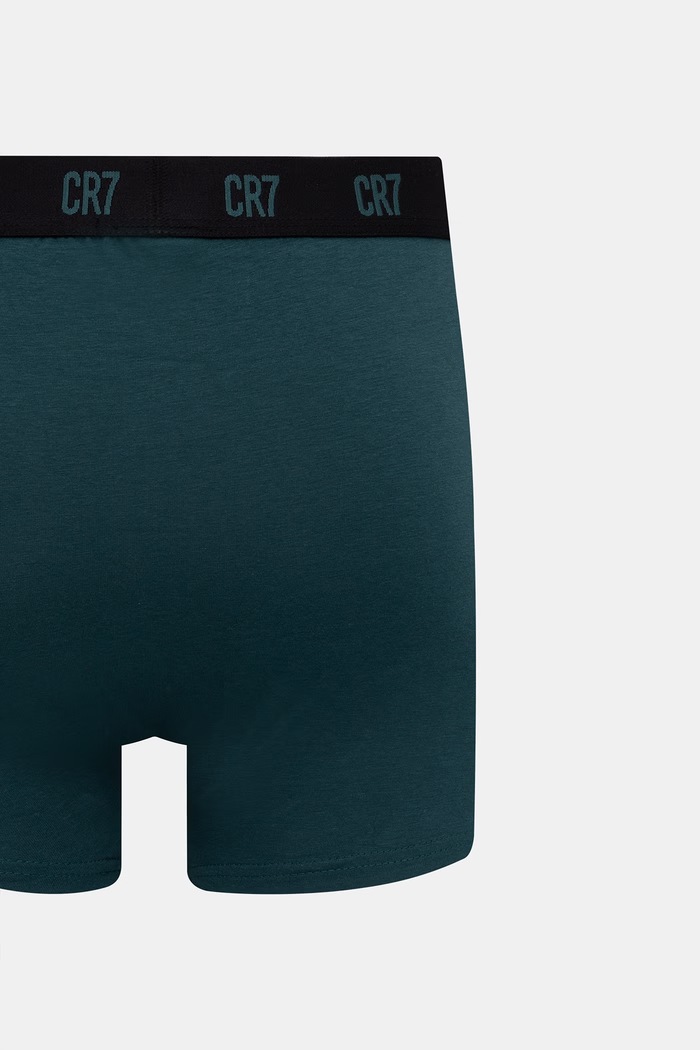 CR7 Cristiano Ronaldo bokserki dopasowane męskie bawełniane z elastanem 3-pack 8100.49.2789 zielony