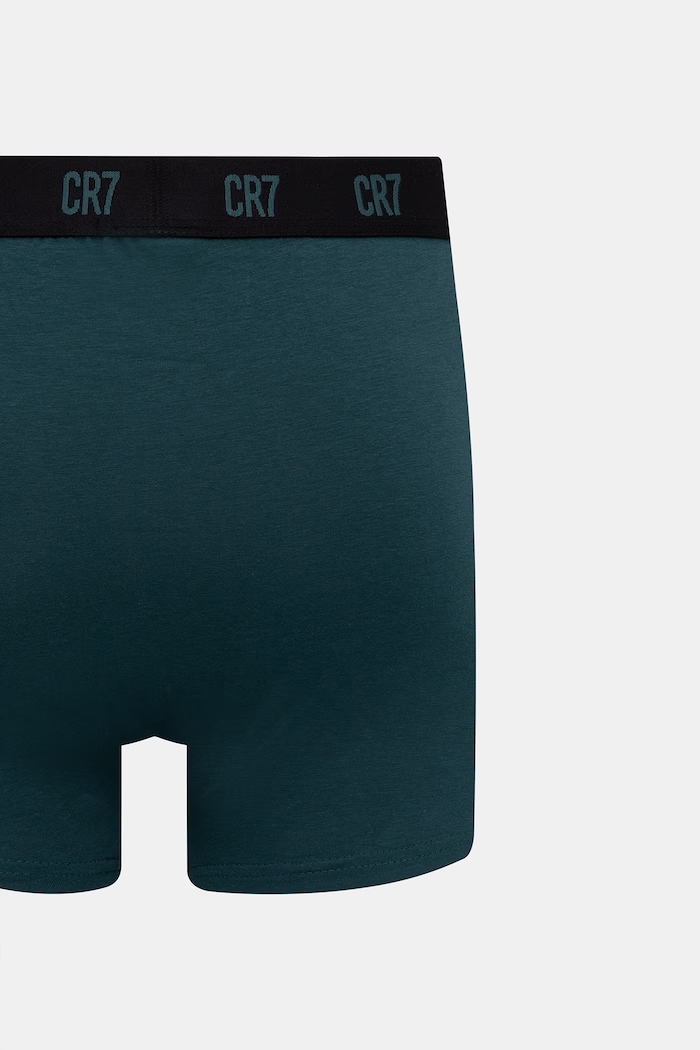 CR7 Cristiano Ronaldo bokserki dopasowane męskie bawełniane z elastanem 3-pack 8100.49.2789 zielony