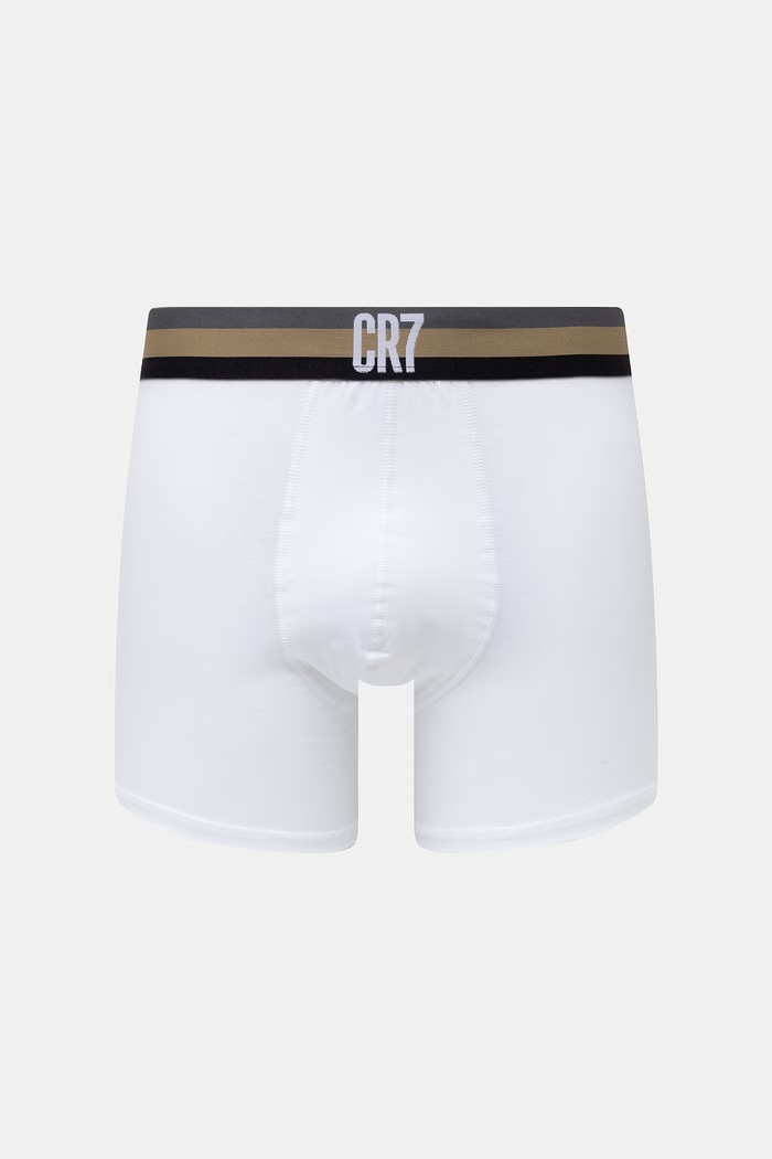 CR7 Cristiano Ronaldo bokserki dopasowane męskie bawełniane z elastanem 5-pack 8125.49.2358 biały SS26