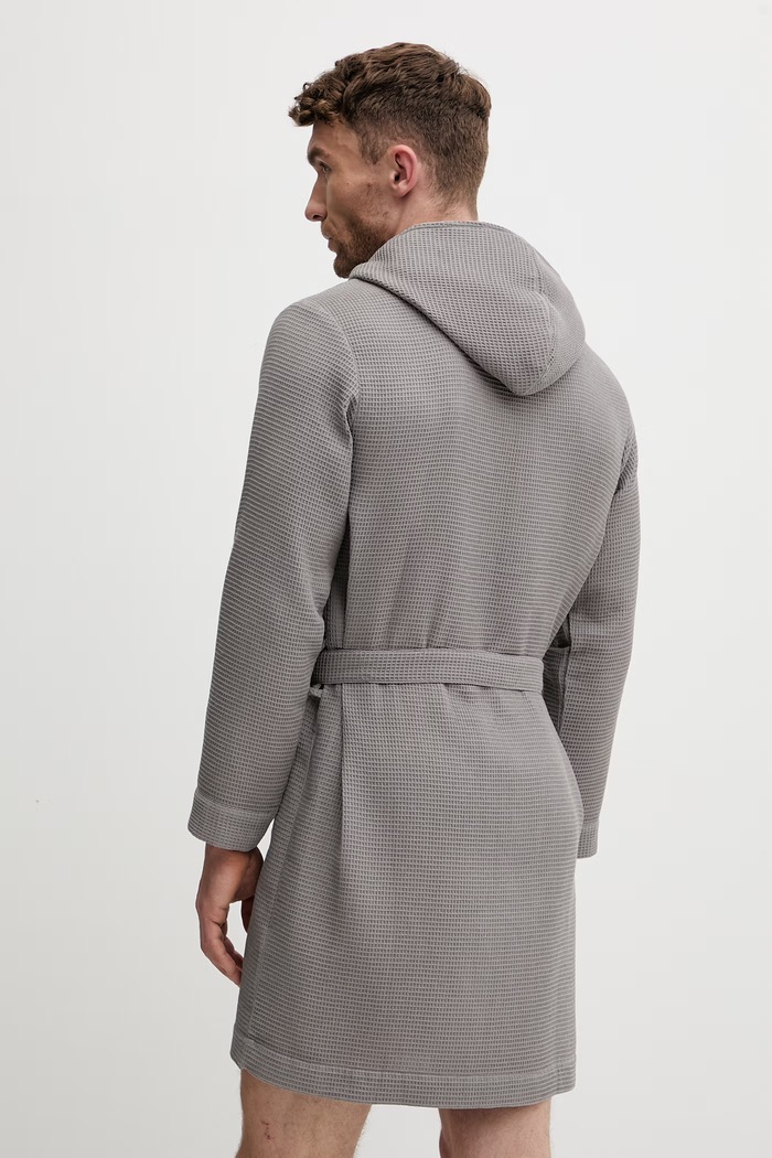 CR7 Cristiano Ronaldo accappatoio con cappuccio da uomo con cotone 8746.93.5 grigio SS26