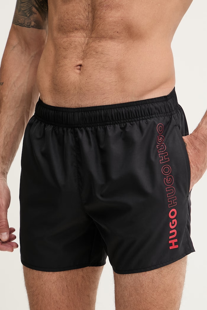 HUGO pantaloni scurți de baie pentru bărbați TIKI 50561111 negru SS26