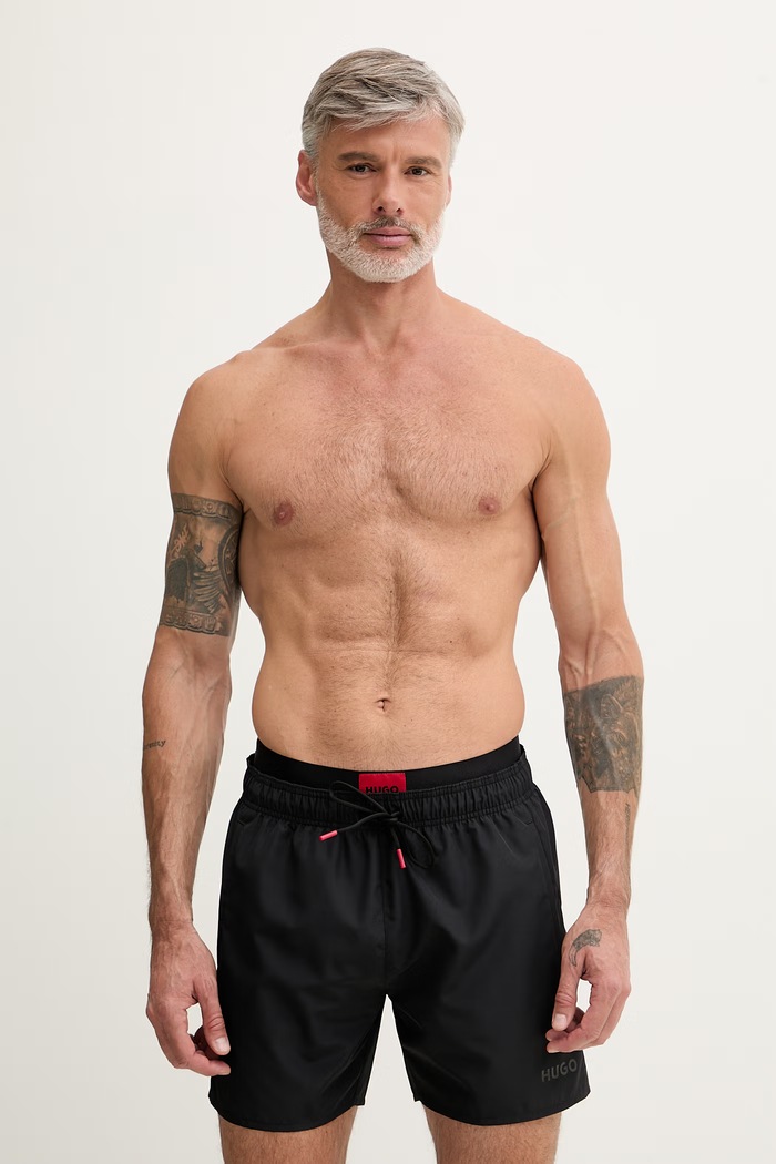 HUGO pantaloni scurți de baie pentru bărbați GALAXY_swim negru 50561128