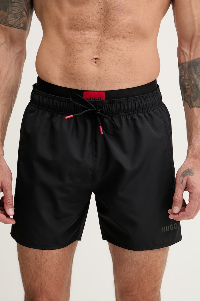 HUGO pantaloni scurți de baie pentru bărbați GALAXY_swim 50561128 negru SS26