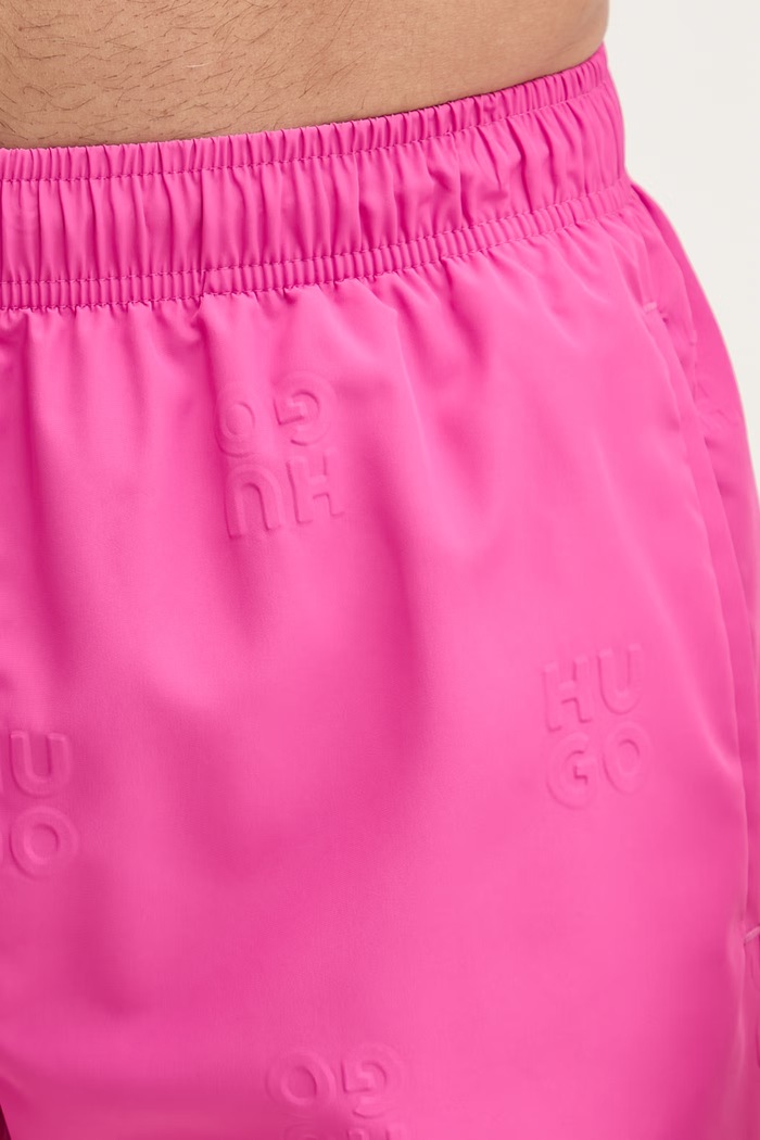 HUGO pantaloni scurți de baie pentru bărbați TONAL_LOGO roz 50561222