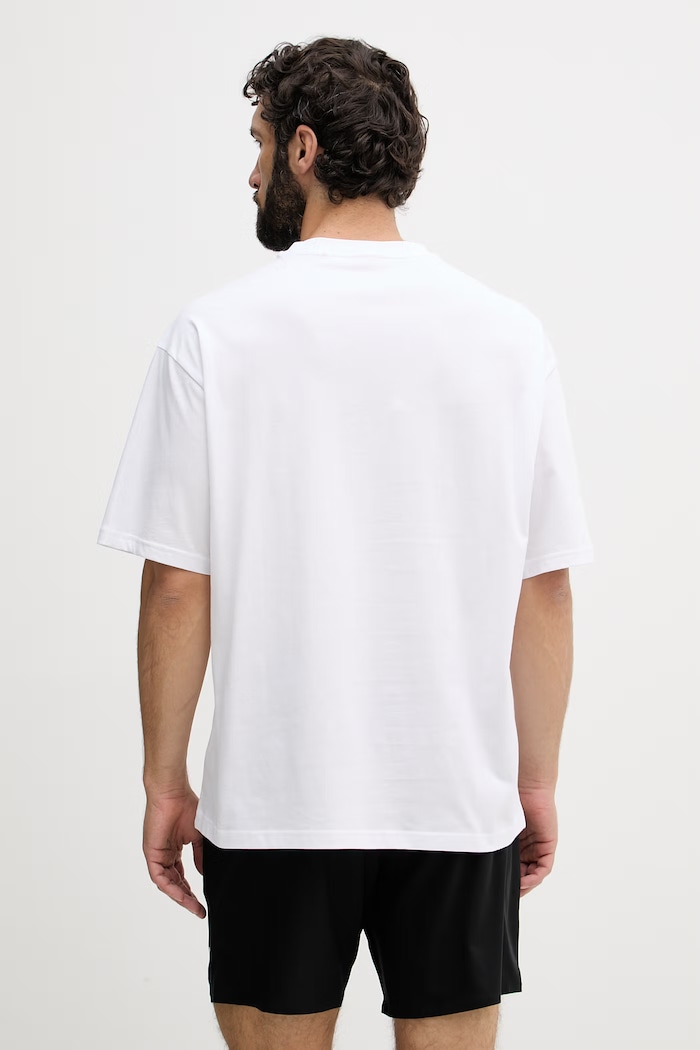 HUGO tricou pentru bărbați, din bumbac TIKI T-SHIRT 50561117 alb SS26