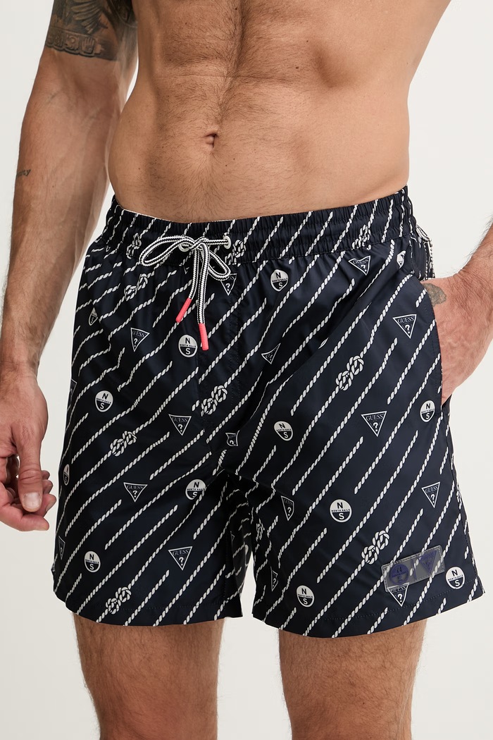 Guess pantaloni scurți de baie pentru bărbați x North Sails M6GZ20.W2170 bleumarin SS26