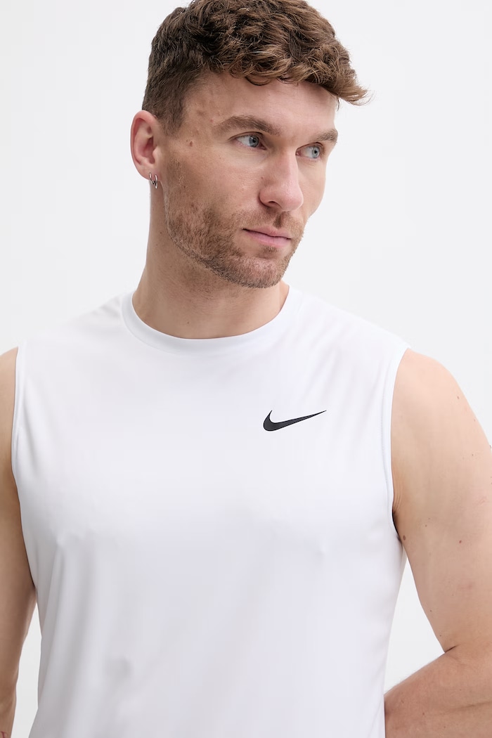 Oblačila Nike kopalni top moški NESSA585 bela