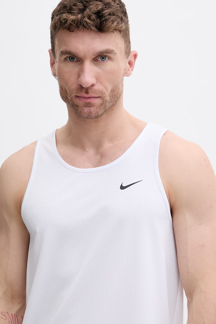 Oblačila Nike kopalni top moški NESSF515 bela