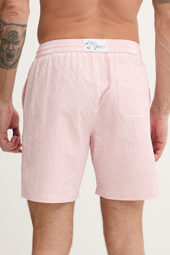Îmbrăcăminte Guess pantaloni scurți de baie pentru bărbați F6GT11.WN342 roz